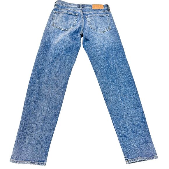 Madewell Men's Relaxed Taper Med/Dark Wash Denim Jeans Size 28 x 32 - Picture 3 of 9